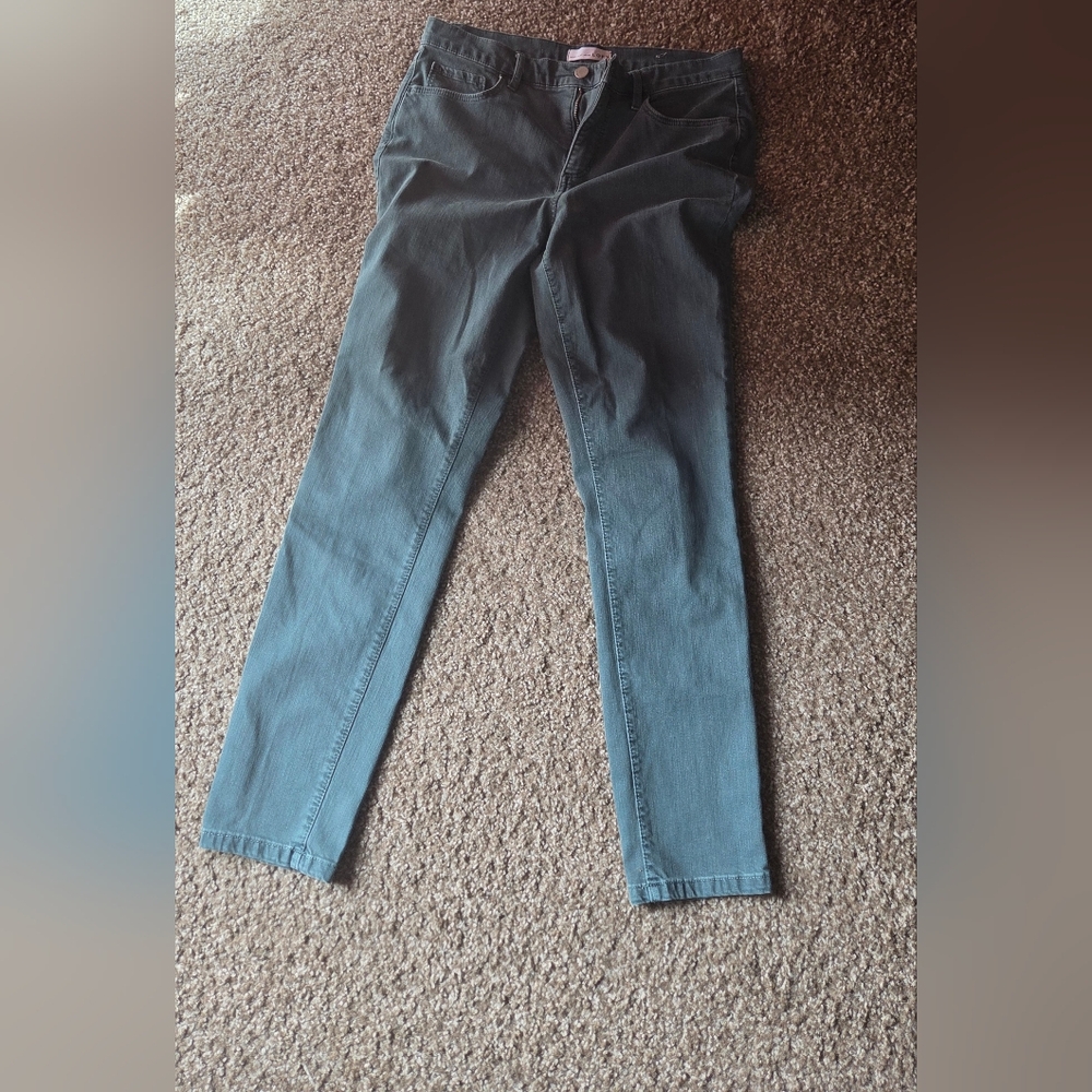 LOFT Emerald Green Skinny Crop Pants Slim Pockets Size 8 / 29